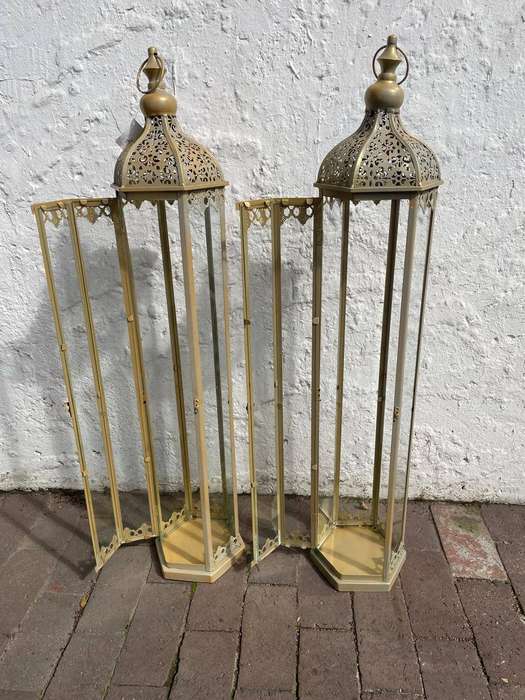 Pair of Large Brass Lanterns ( 100 cm High)