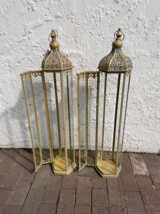 Pair of Large Brass Lanterns ( 100 cm High)