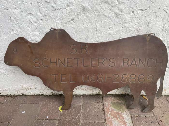 Rare Brass Farmsign ( 71 x 40 cm )