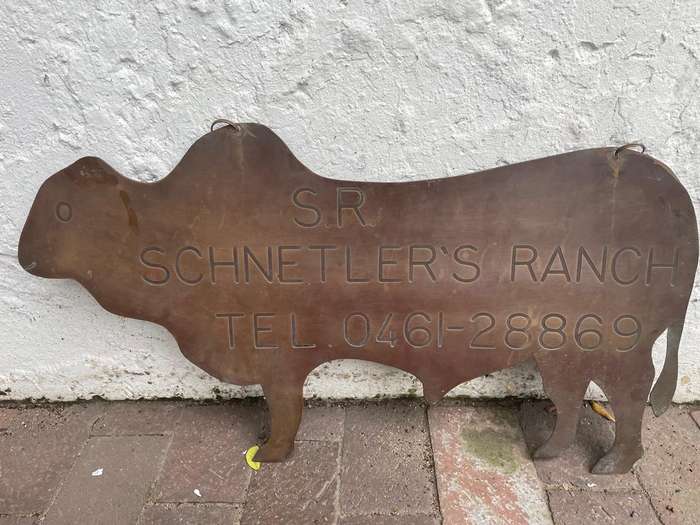 Rare Brass Farmsign ( 71 x 40 cm )