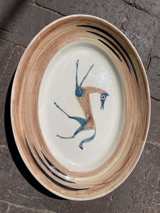 Clarice Cliff: John Armstrong for Clarice Cliff Bizarre. Chaldean Oval Platter ( 36,5 x 28,5)