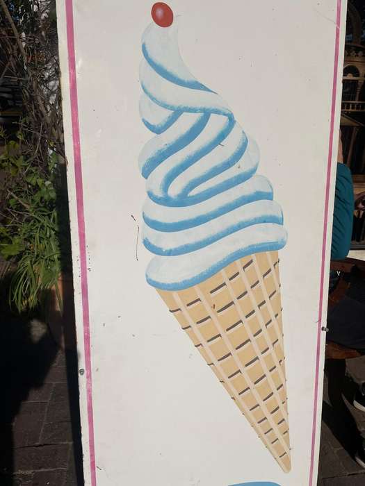 Vintage Metal Dairy Maid Sign ( 140 x 55 cm )