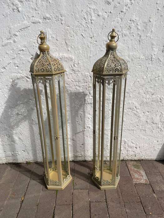 Pair of Large Brass Lanterns ( 100 cm High)