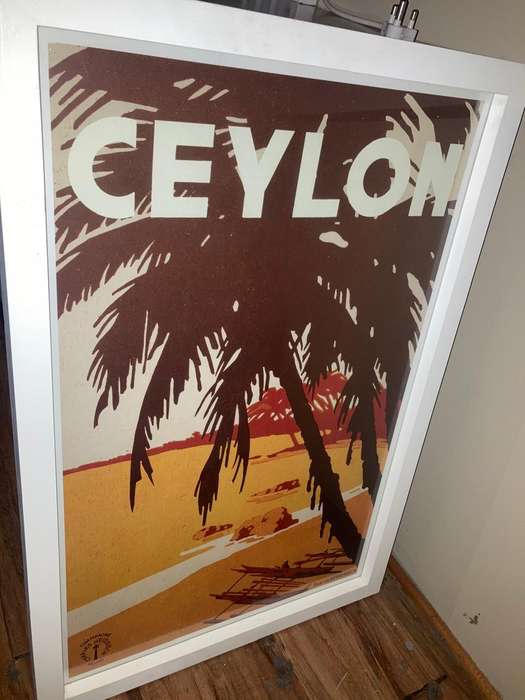 Vintage ceylon Advertising Poster ( 92 x 62 cm)