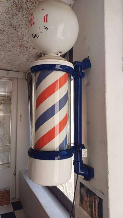 Rare Original Glass Barberpole circa 1920's (108cm)