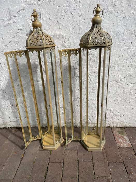 Pair of Large Brass Lanterns ( 100 cm High)