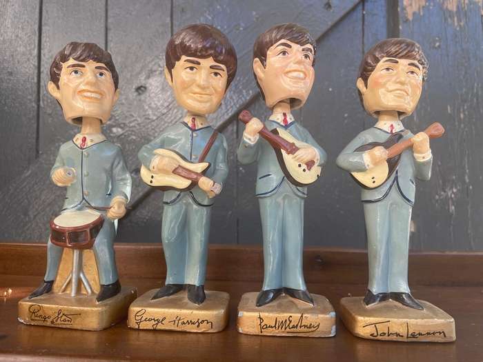 Rare set of Beatles Bubblehead Dolls circa 1964
