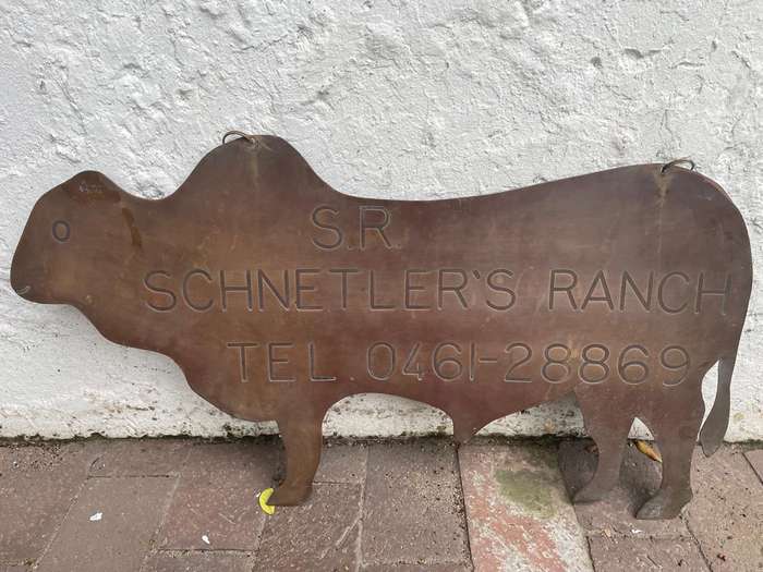 Rare Brass Farmsign ( 71 x 40 cm )