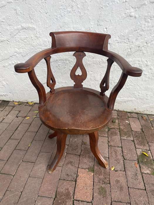 Mahogany Swivel Office Chair