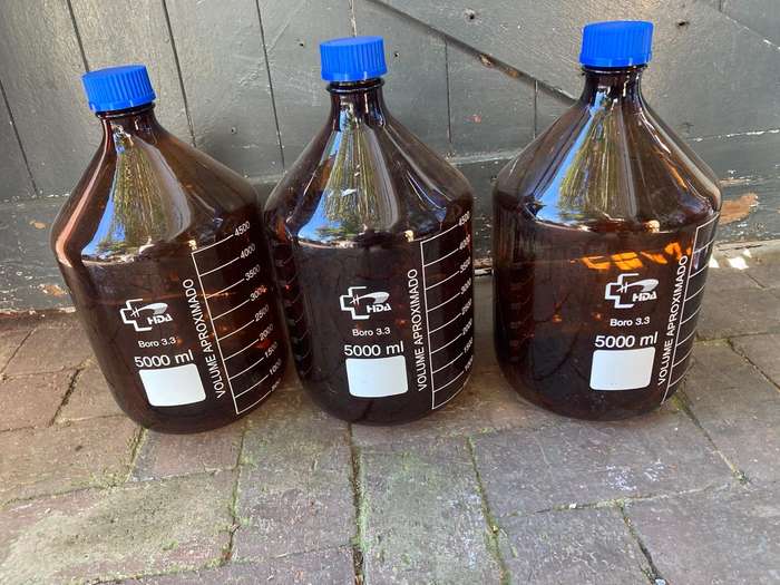 Glass Bottles : 3 x 5 L ( Bid per Bottle)