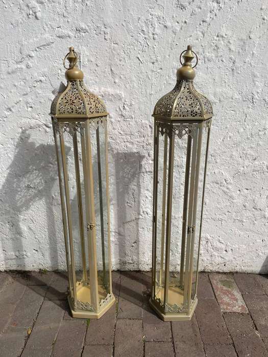 Pair of Large Brass Lanterns ( 100 cm High)