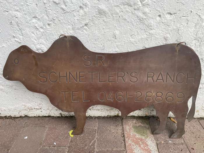Rare Brass Farmsign ( 71 x 40 cm )