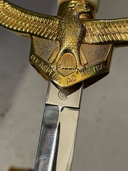 South African Airforce Officers Dagger , Belt and Hangers