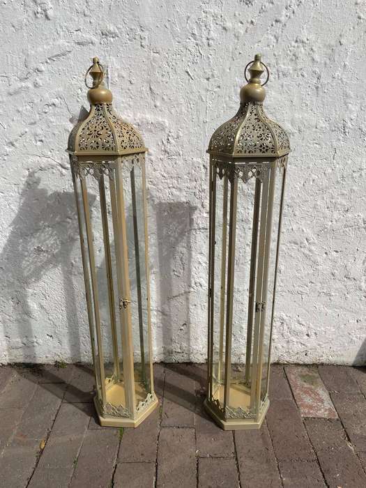 Pair of Large Brass Lanterns ( 100 cm High)