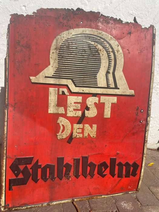 German Stahlhelm Sign ( 60 x 78 cm )