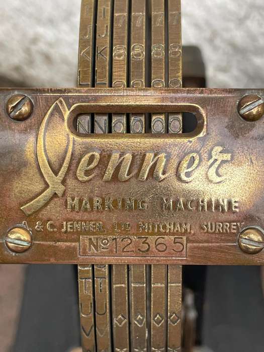 Cast Iron and Brass Laundry Markong Machine A&C Jenner( 34 x 31 x 17 cm ) circa 1922