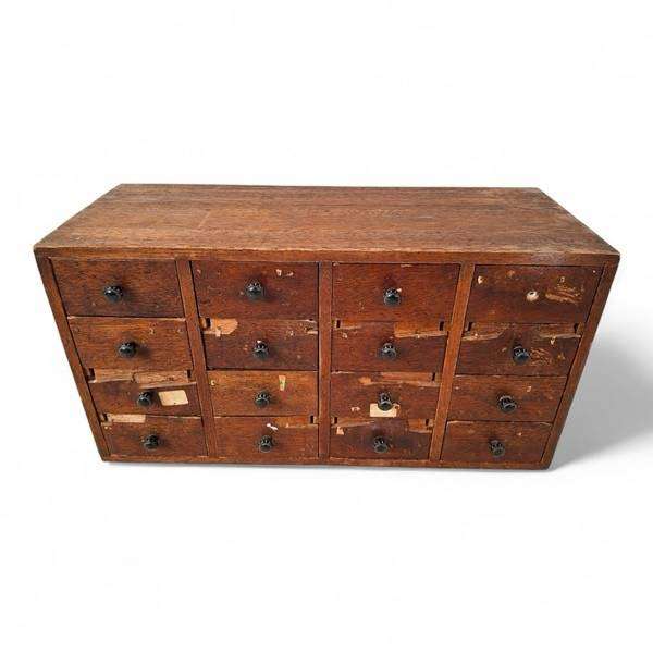 Vintage Spothecare Cabinet with 16 Drawers (70 x 28 x 36 cm )