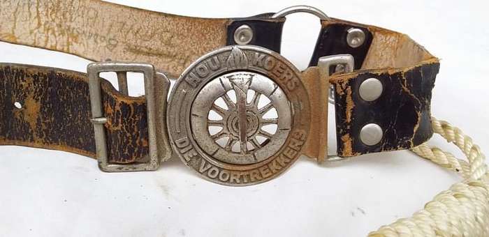 Vintage Voortrekker Belt with Rope and Whistle