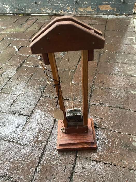 Two Vintage Wooden Models: Guilotine and Flamefthrower