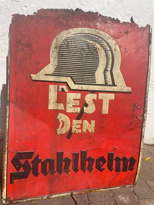 German Stahlhelm Sign ( 60 x 78 cm )