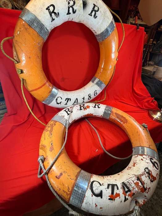 Pair of Life Buoys from a ship