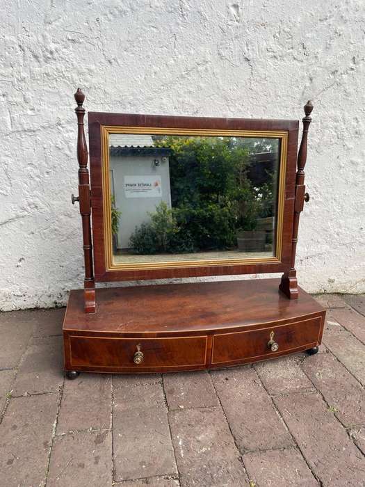 Vintage Edwardian Mahogany Shaving Mirror( 63 x 60 x 25 cm)