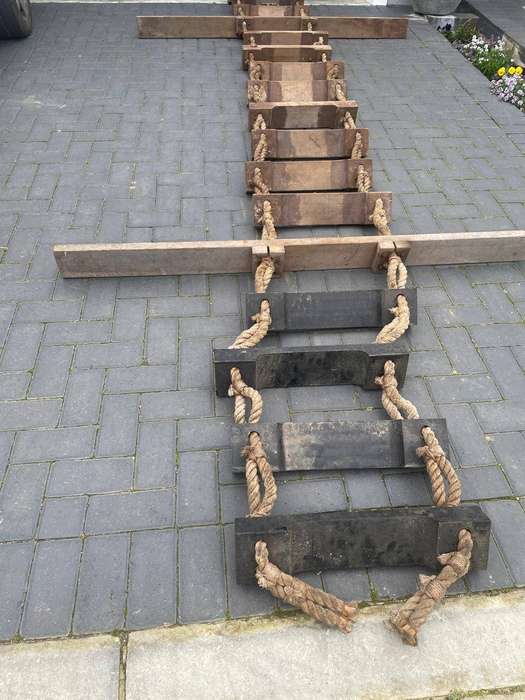 Vintage Japenese Ships Rope Ladder( 460 x 180 x 52 cm )