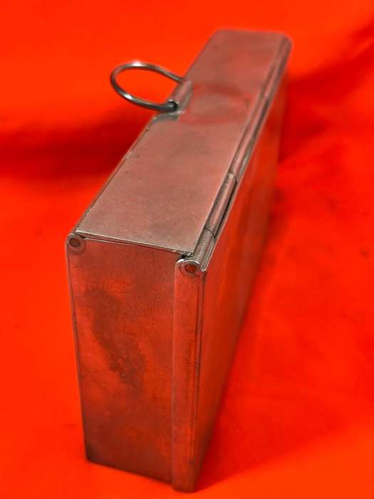 Rare Victorian Sandwich Box in Leather Case by James Dixon & Sons, Sheffield