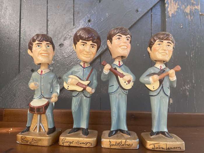 Rare set of Beatles Bubblehead Dolls circa 1964