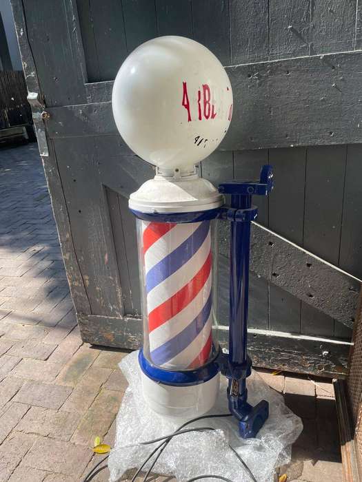 Rare Original Glass Barberpole circa 1920's (108cm)