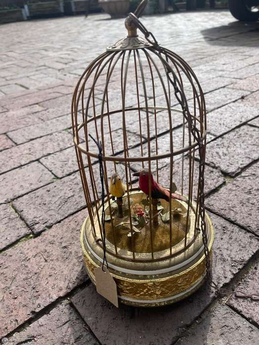 Rare Swiss Reuge Automatoin Bird Cage Music Box  ( 28 x 15 cm )