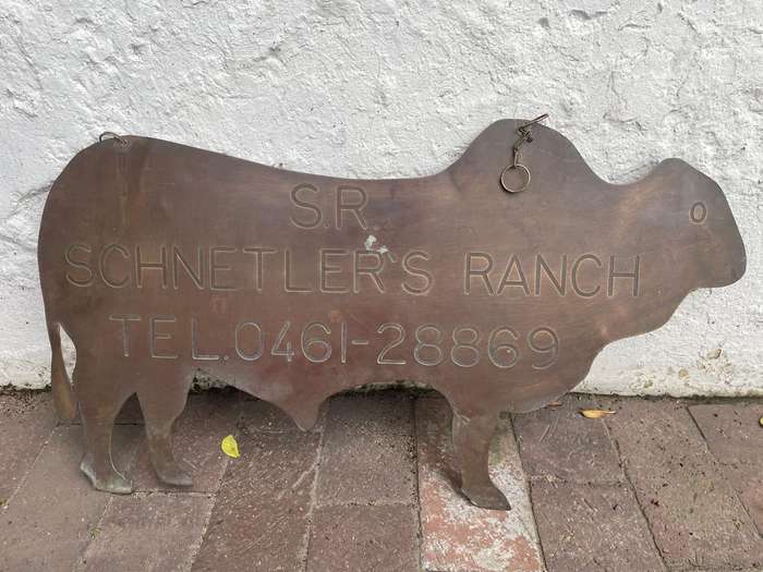 Rare Brass Farmsign ( 71 x 40 cm )