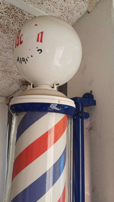 Rare Original Glass Barberpole circa 1920's (108cm)
