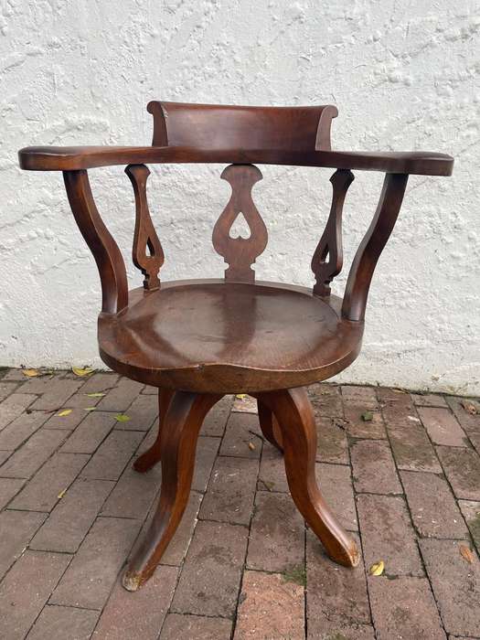 Mahogany Swivel Office Chair