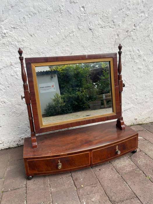 Vintage Edwardian Mahogany Shaving Mirror( 63 x 60 x 25 cm)