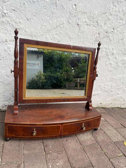 Vintage Edwardian Mahogany Shaving Mirror( 63 x 60 x 25 cm)