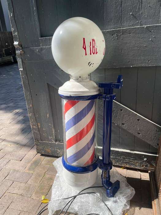 Rare Original Glass Barberpole circa 1920's (108cm)