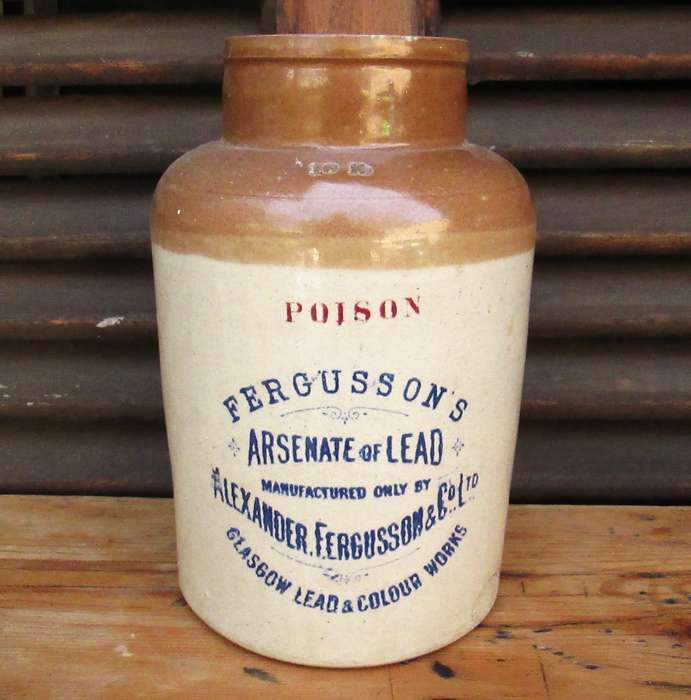 FERGUSSON'S ARSENATE OF LEAD POISON JAR