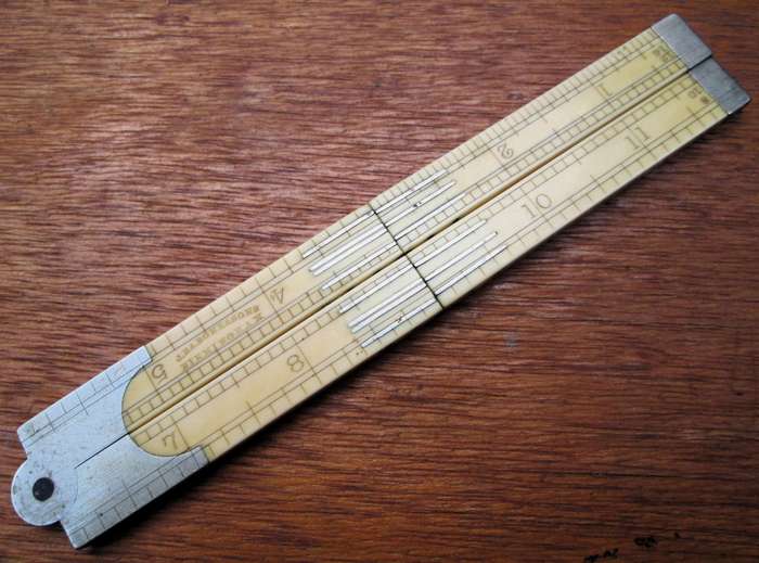 12Inch J RABONE & SONS BONE/IVORY FOLDING RULE