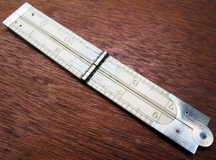 12Inch J RABONE & SONS BONE/IVORY FOLDING RULE