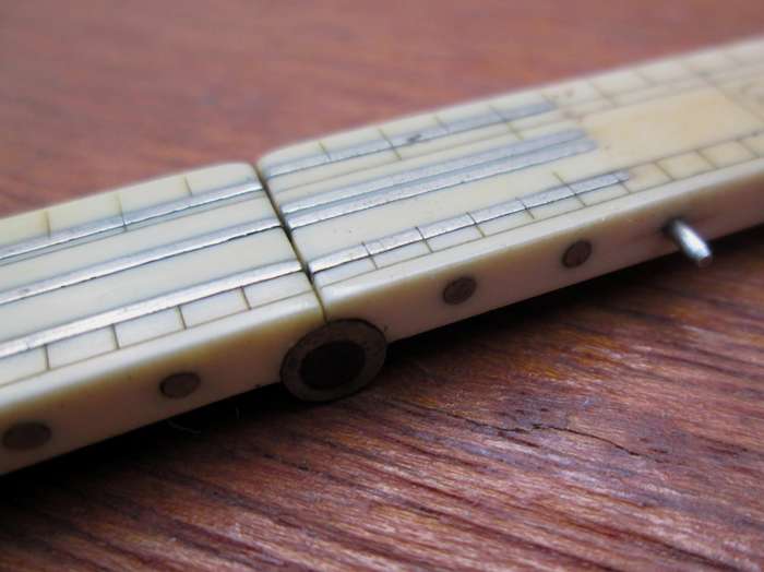 12Inch J RABONE & SONS BONE/IVORY FOLDING RULE