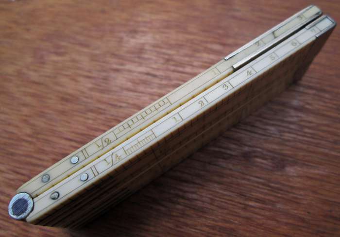 12Inch J RABONE & SONS BONE/IVORY FOLDING RULE