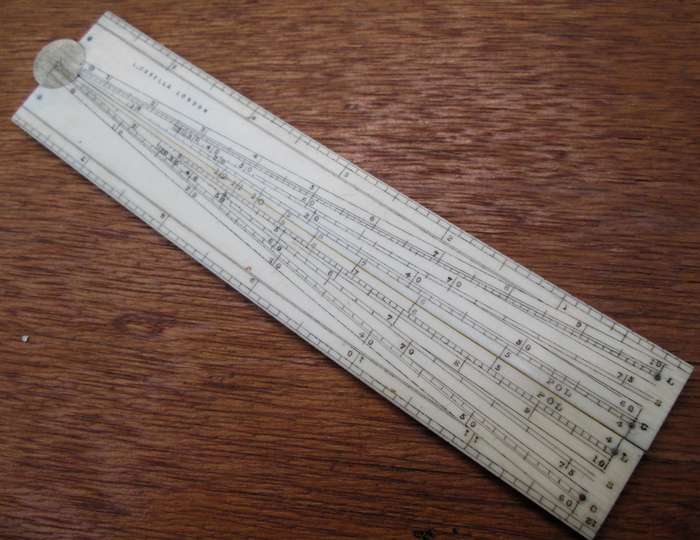 12Inch ANTIQUE BONE FOLDING RULE