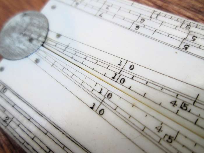 12Inch ANTIQUE BONE FOLDING RULE