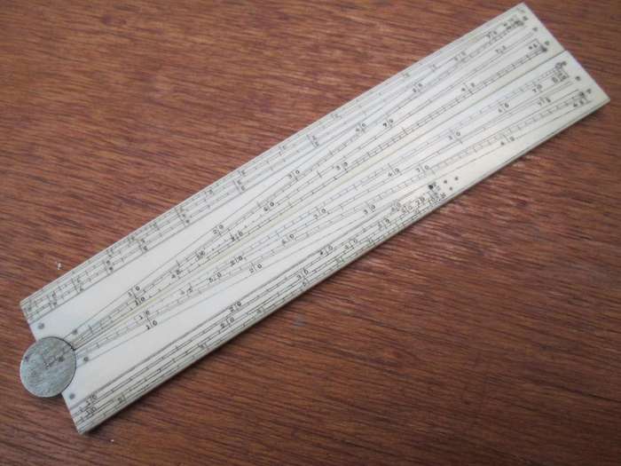 12Inch ANTIQUE BONE FOLDING RULE