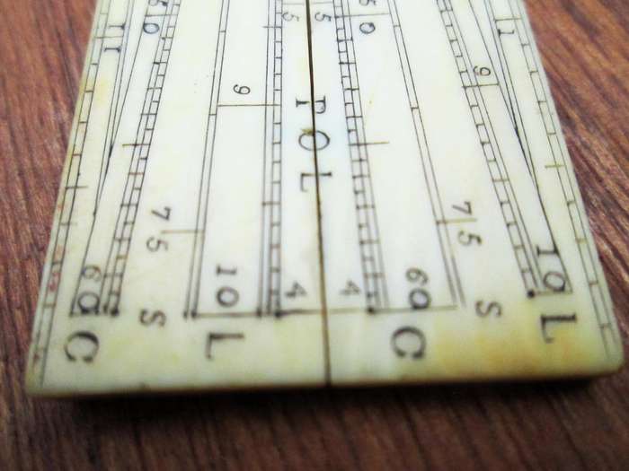 12Inch ANTIQUE BONE FOLDING RULE