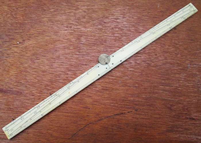 12Inch ANTIQUE BONE FOLDING RULE