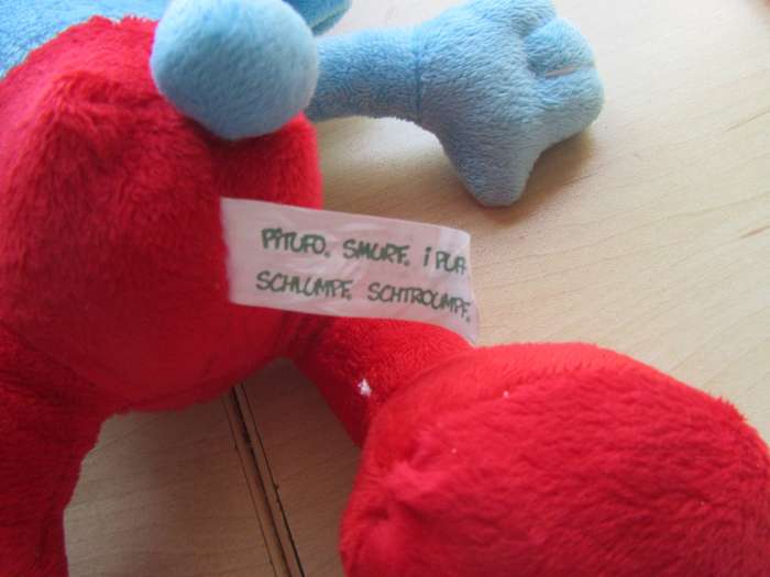 PLUSH PITUFO SMURF - APP.280MM- AS PER SCAN - RD