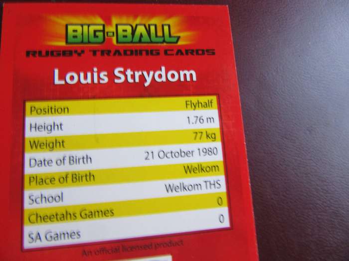 BIG BALL RUGBY - LOUIS STRYDOM