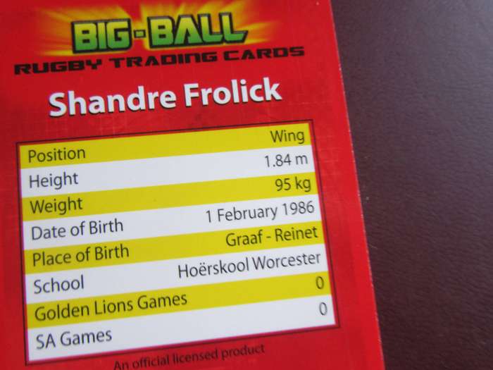 BIG BALL RUGBY - SHANDRE FOLICK